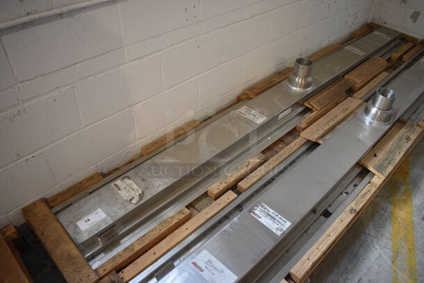 BRAND NEW IN CRATE! Eagle Model FT-12120-FG Stainless Steel Commercial Floor Trough w/ Fiber Glass Grating. 123x16x12 - Image 1 of 5