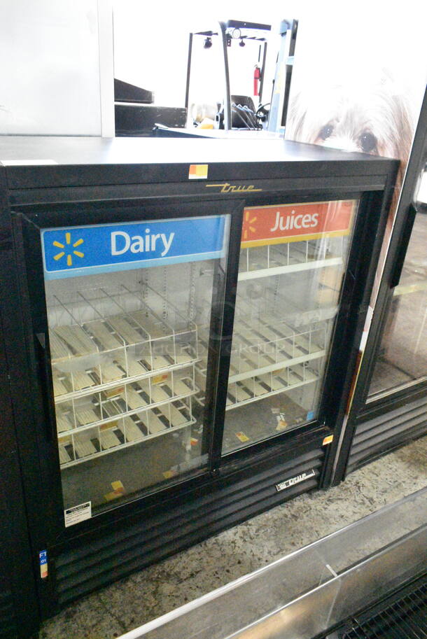 True GDM-41SL-54-LD Metal Commercial 2  Door Reach In Cooler Merchandiser w/ Poly Coated Racks. 115 Volts, 1 Phase. Tested and Working! - Image 1 of 5