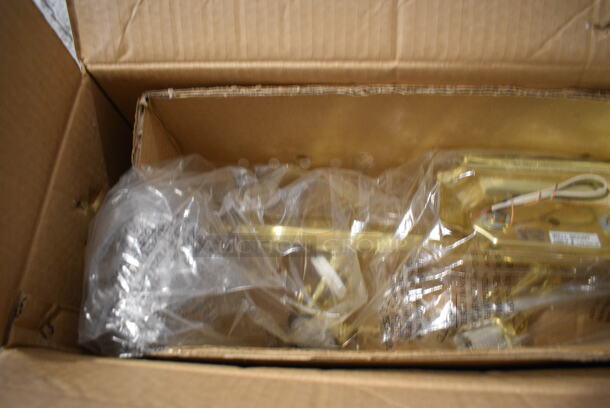 BRAND NEW SCRATCH AND DENT! Gold Colored Light Fixture - Image 2 of 4