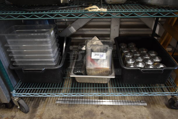 ALL ONE MONEY! Tier Lot of Various Items Including Poly Drop In Bins and Seasoning Shakers - Image 1 of 4