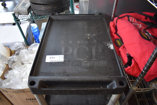 Black Poly 3 Tier Cart on Commercial Casters. 28.5x18.5x34.5 - Image 2 of 3