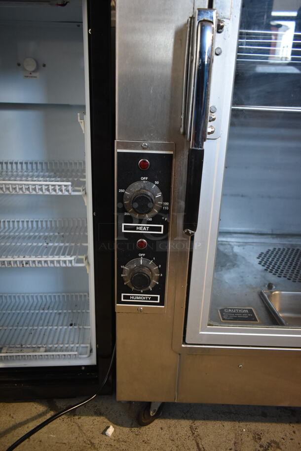 Nu Vu OP-2FM Stainless Steel Commercial Floor Style Electric Powered Oven Proofer on Commercial Casters. 120/208 Volts, 3 Phase.  - Image 6 of 9