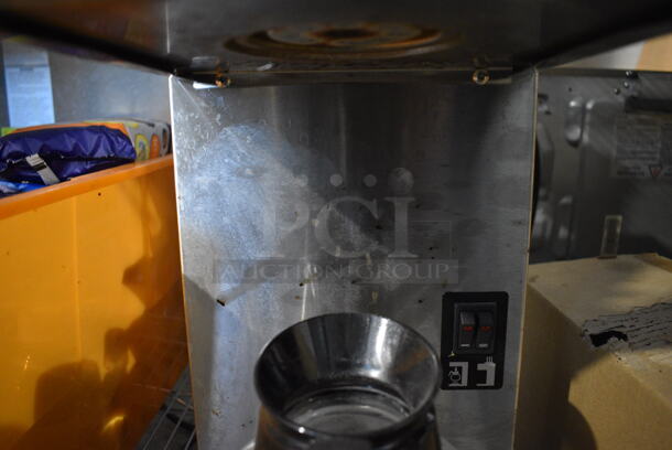 Stainless Steel Commercial Countertop 2 Burner Coffee Machine w/ Metal Brew Basket and Coffee Pot. 8.5x14x17 - Image 4 of 4