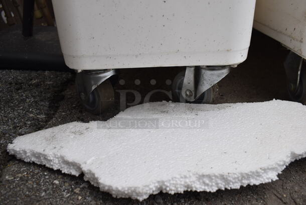 White Poly Ingredient Bin on Commercial Casters. - Image 2 of 2