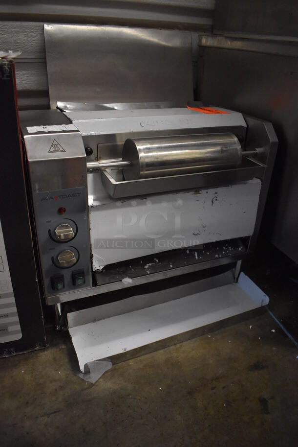 BRAND NEW SCRATCH AND DENT! AvaToast BT18H Stainless Steel Commercial Countertop Vertical Contact Conveyor Bun Toaster. 208/240 Volts, 1 Phase. 25x17x21. Tested and Working! - Image 2 of 6