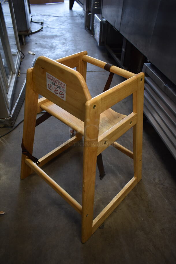 5 Light Wooden High Chairs. 5 Times Your Bid! - Image 4 of 5