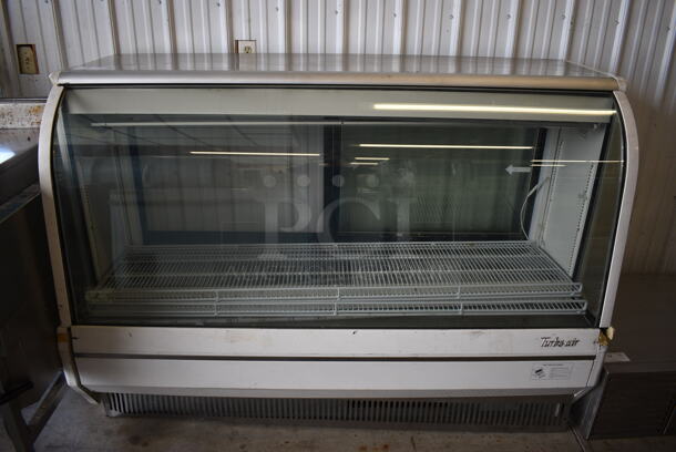 Turbo Air Metal Commercial Floor Style Deli Display Case Merchandiser. 73x30x51. Tested and Working!
