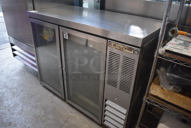 Beverage Air BB48GY-1-S-27 Stainless Steel Commercial 2 Door Back Bar Cooler Merchandiser. 115 Volts, 1 Phase. 48x24x36. Tested and Working! - Image 3 of 6