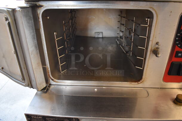 Vulcan C24GA10 Stainless Steel Commercial Floor Style Natural Gas Powered Double Deck Steam Cabinet. 125,000 BTU.  - Image 5 of 6