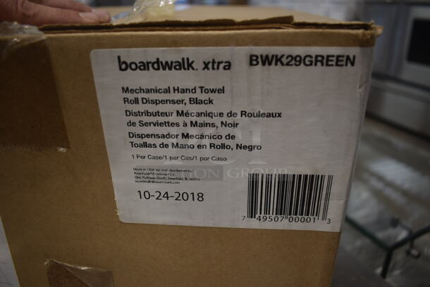 BRAND NEW IN BOX! Boardwalk Black Poly Wall Mount Paper Towel Dispenser. - Image 7 of 7