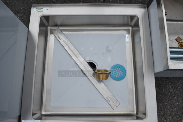 BRAND NEW SCRATCH AND DENT! Regency 600SM24246 29" 16-Gauge Stainless Steel One Compartment Floor Mop Sink - 24" x 24" x 6" Bowl - Image 4 of 5
