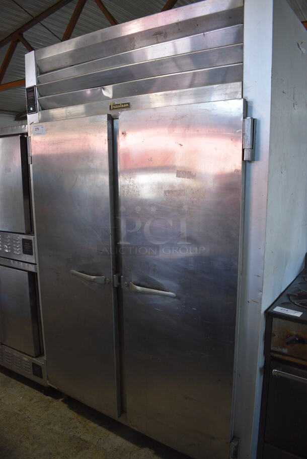 Traulsen Model G20010A Stainless Steel Commercial 2 Door Reach In Cooler w/ Metal Racks. 115 Volts, 1 Phase. 52.5x36x83. Tested and Working!