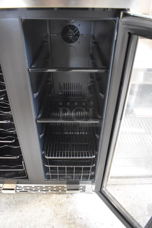 BRAND NEW SCRATCH AND DENT! Avanti WBV19DZ Commercial Stainless Steel Electric Powered Side By Side Dual Zone Wine/Beverage Center.115/V. Tested and Working! - Image 5 of 7