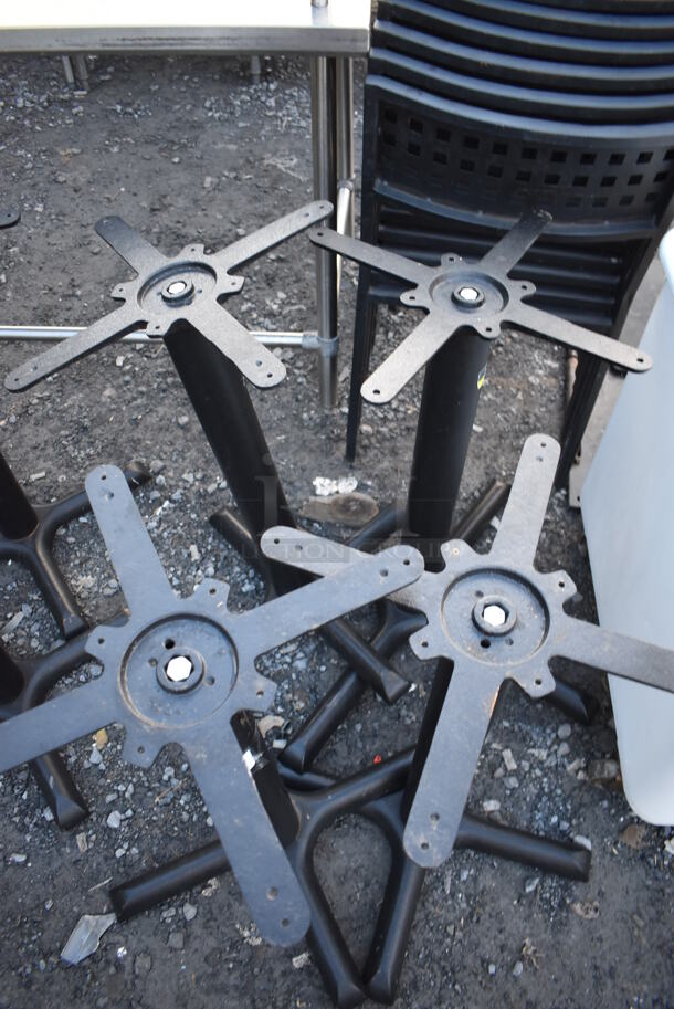 4 Black Metal Table Bases. 22x22x28. 4 Times Your Bid! - Image 2 of 3