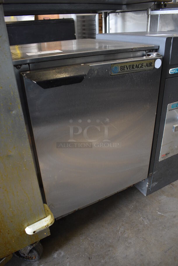 Beverage Air Model UCR20Y-23 Stainless Steel Commercial Single Door Undercounter Cooler on Commercial Casters. 115 Volts, 1 Phase. 20x22x28. Tested and Working! - Image 3 of 5