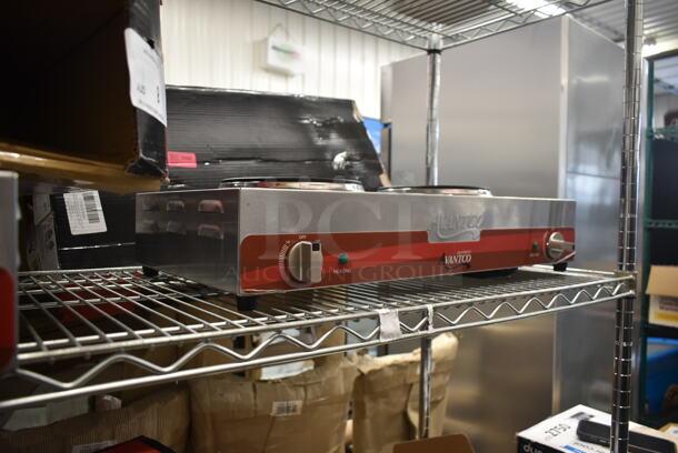 LIKE NEW! Avantco 177EB202SBSM Stainless Steel Countertop Double Burner Solid Top  Portable Electric Side-by-Side Hot Plate. Unit Has Only Been Used a Few Times! Tested and Working! - Image 8 of 9