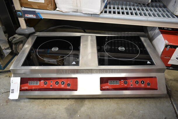 BRAND NEW SCRATCH AND DENT! Avantco 177IC35DB Stainless Steel Double Countertop Induction Range / Cooker. 208-240 Volts, 1 Phase.  - Image 2 of 6