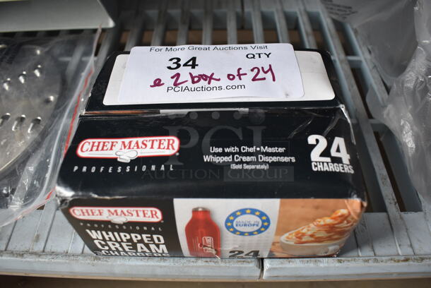 ALL ONE MONEY! Lot of 2 Boxes of 24 Chef Master Professional Whipped Cream Chargers - Image 3 of 3