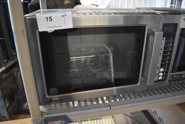 2019 Amana RCS10TS Stainless Steel Commercial Countertop Microwave Oven. 120 Volts, 1 Phase. 22x18x14 - Image 2 of 6