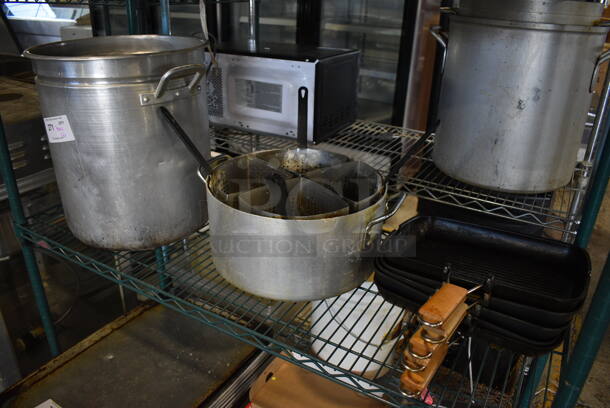 ALL ONE MONEY! Tier Lot of Various Items Including 2 Metal Stock Bins, 4 Baskets and 5 Skillets - Image 2 of 5