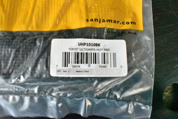 27 BRAND NEW SCRATCH AND DENT! 167UHP55BK San Jamar UHP55BK 5 1/2" x 5 1/2" UltiGrips Hot Pad. 27 Times Your Bid!  - Image 5 of 5