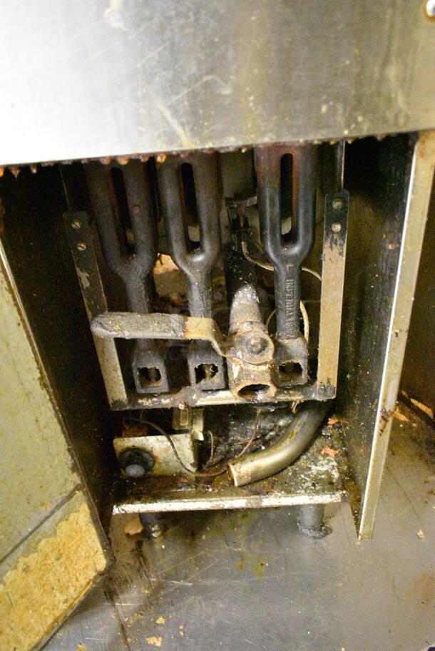 Imperial Stainless Steel Commercial Floor Style Natural Gas Powered Deep Fat Fryer w/ 2 Metal Fry Baskets. This Unit Was In Working Condition When the Restaurant Closed. (kitchen) - Image 2 of 5