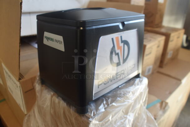 BRAND NEW IN BOX! 4 Powers Paper PowerNap Charging Solution Interfolded Napkin Dispensers In Boxes, Black. 4 Times Your Bid!  - Image 2 of 5