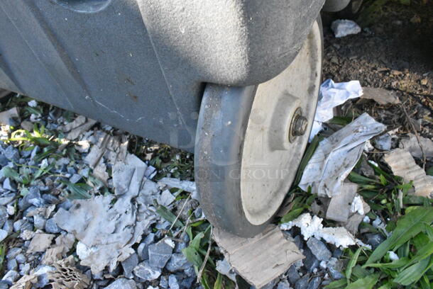 Poly Dish Caddy on Commercial Casters w/ Approximately 180 Plates.  - Image 2 of 4