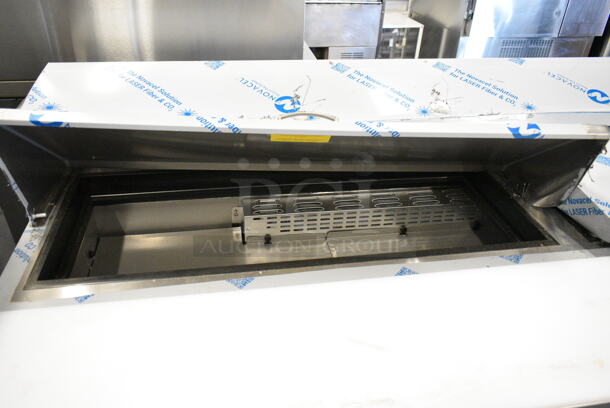 BRAND NEW SCRATCH AND DENT! 2024 Avantco 447APST72 Stainless Steel Commercial Sandwich Salad Prep Table Bain Marie Mega Top. 115 Volts, 1 Phase. Tested and Working! - Image 5 of 10