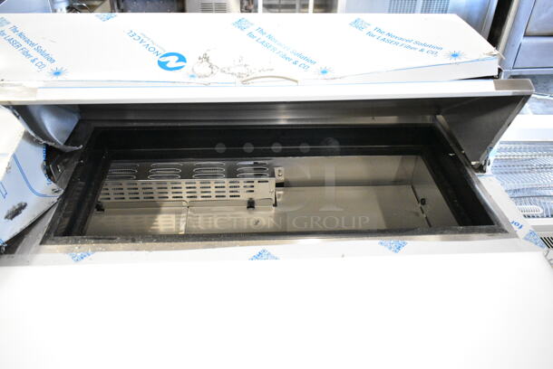 BRAND NEW SCRATCH AND DENT! 2024 Avantco 447APST72 Stainless Steel Commercial Sandwich Salad Prep Table Bain Marie Mega Top. 115 Volts, 1 Phase. Tested and Working! - Image 6 of 10