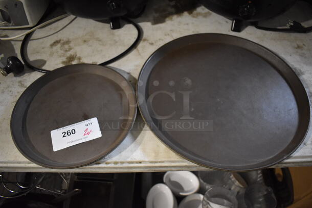 2 Various Round Serving Trays. 16x16x1, 11x11x1. 2 Times Your Bid! - Image 2 of 3