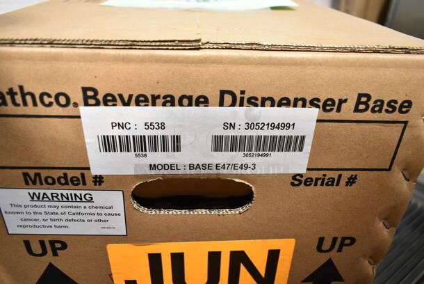 BRAND NEW SCRATCH AND DENT! Crathco BASE E47/E49-3 Classic Bubbler Series Quadruple 2.4 Gallon Bowl Stainless Steel Cold Beverage Dispenser. Base Only. Tested and Working! - Image 3 of 3