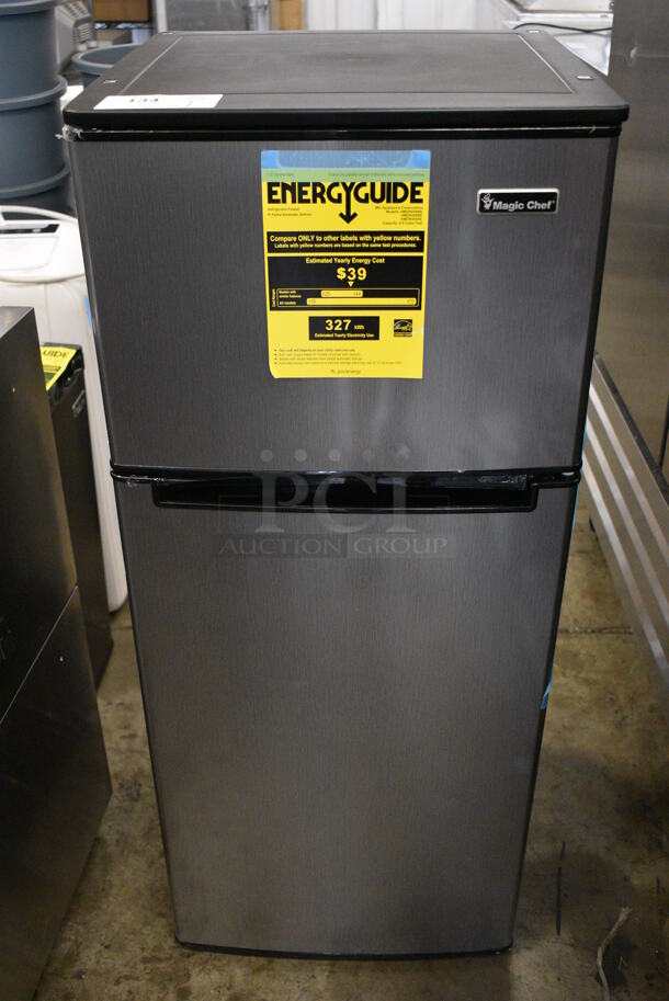BRAND NEW! Magic Chef Model HMDR450SE Mini Cooler Freezer Combo. 115 Volts, 1 Phase. 19.5x19.5x45. Tested and Working!