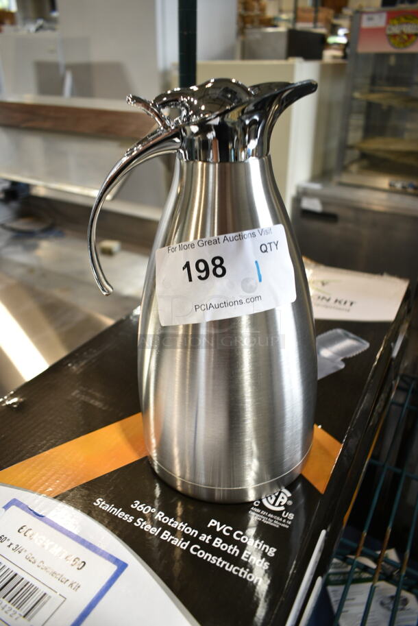 BRAND NEW SCRATCH AND DENT! Crate & Barrel 682-275 Stainless Steel Thermal Coffee Carafe. 