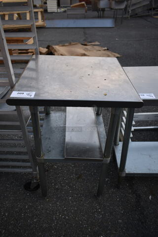 Stainless Steel Commercial Table w/ Metal Under Shelf.