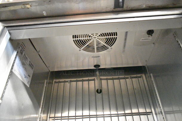 2017 True T-19F Stainless Steel Commercial Single Door Reach In Freezer w/ Poly Coated Racks and Commercial Casters. 115 Volts, 1 Phase. Tested and Working! - Image 7 of 8