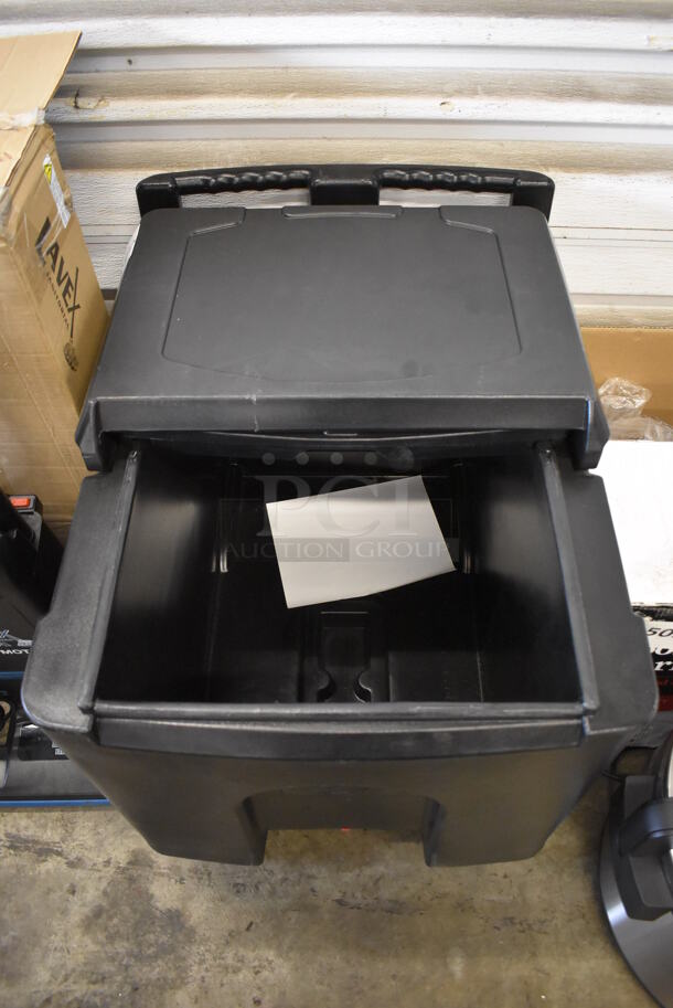 BRAND NEW! Choice Black Poly Portable 125 Pound Capacity Ice Bin on Commercial Casters. 23x32x29 - Image 4 of 6