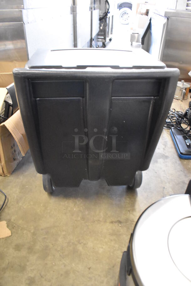 BRAND NEW! Choice Black Poly Portable 125 Pound Capacity Ice Bin on Commercial Casters. 23x32x29 - Image 5 of 6
