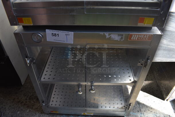 Heat Max Metal Commercial Heated Display Case Merchandiser. 22x27x25.5. Cannot Test Due To Missing Power Cord