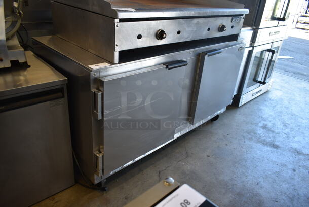 Beverage Air UCR60A Stainless Steel Commercial 2 Door Undercounter Cooler on Commercial Casters. 115 Volts, 1 Phase. Tested and Working! - Image 3 of 7