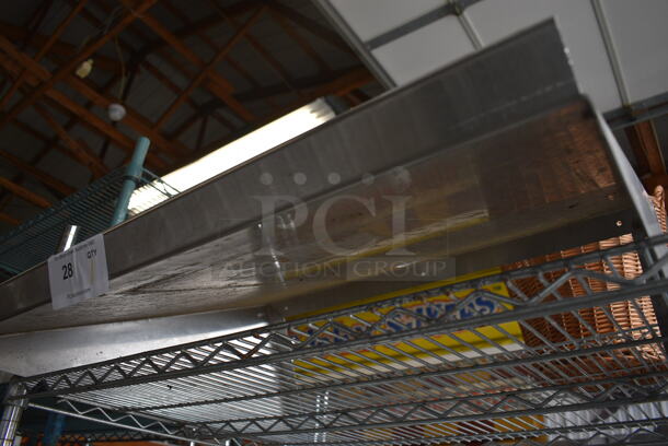 Stainless Steel Wall Mount Shelf. 30x24x12 - Image 2 of 3