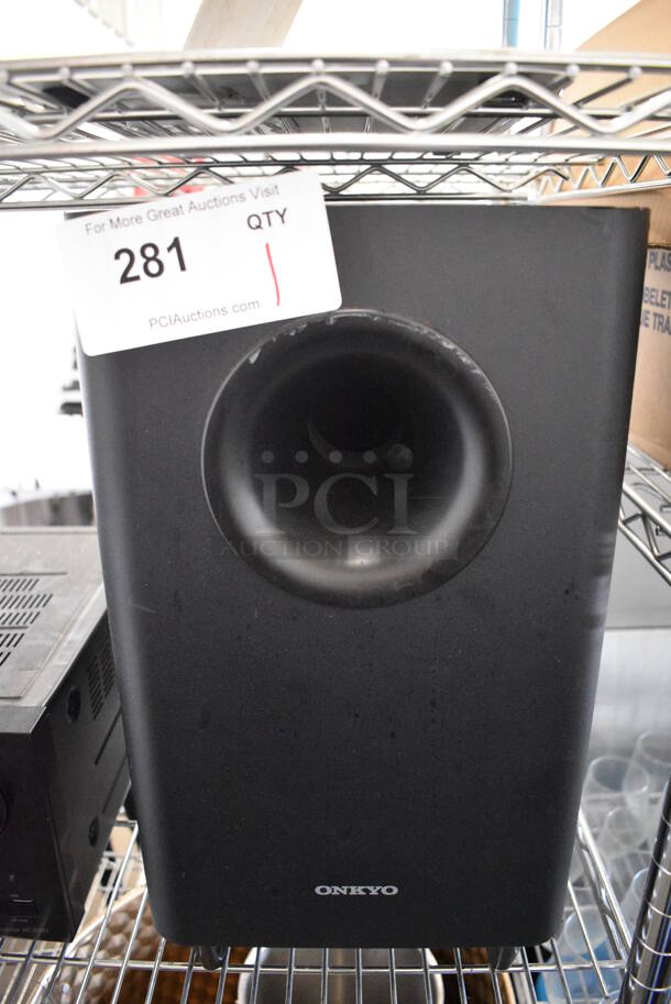 Onkyo Model SKW-395 Subwoofer Speaker. 9x14x16.5