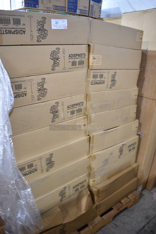 PALLET LOT of 60 BRAND NEW IN BOX! Service Ideas ADISPWSTD 27 oz Gel Soap and Hand Sanitizer Dispenser w/ Floor Stand - 53"H, White. 60 Times Your Bid! - Image 2 of 3