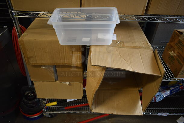 2 Boxes of 24 BRAND NEW! Vigor 247FP136PP 1/3 Size 6" Deep Translucent Polypropylene Food Pan. 2 Times Your Bid!  - Image 2 of 5