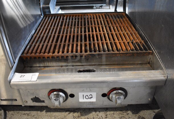 Star Max Stainless Steel Commercial Countertop Natural Gas Powered Charbroiler Grill. 24x26.5x14