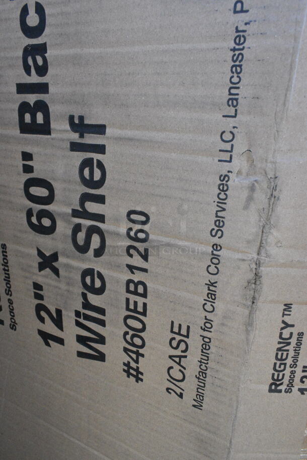 2 BRAND NEW SCRATCH AND DENT! Items Including 460EB1260 Regency 12" x 60" NSF Black Epoxy Wire Shelf and 460EG1848 Regency 18" x 48" NSF Green Epoxy Wire Shelf. 2 Times Your Bid! May Be Missing Pieces.  - Image 5 of 6