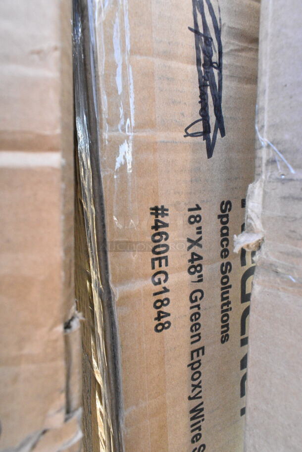 2 BRAND NEW SCRATCH AND DENT! Items Including 460EB1260 Regency 12" x 60" NSF Black Epoxy Wire Shelf and 460EG1848 Regency 18" x 48" NSF Green Epoxy Wire Shelf. 2 Times Your Bid! May Be Missing Pieces.  - Image 6 of 6