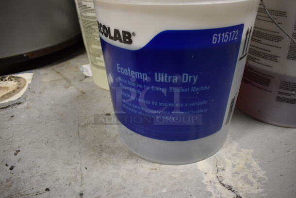 4 Buckets of Ecolab Cleaner; Ecotemp Ultra Dry Rinse Additive, Ultra San and 2 Ecotemp Ultra Klene Detergent. 12x12x15. 4 Times Your Bid! (kitchen) - Image 3 of 6