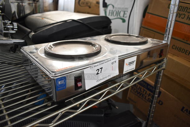 Tablecraft W20 Stainless Steel Commercial Countertop Electric Powered 2 Burner Coffee Pot Warmer. Tested and Working! - Image 2 of 3