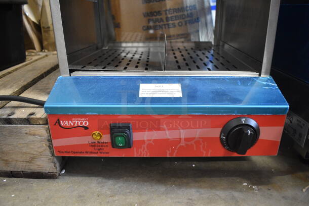 BRAND NEW SCRATCH AND DENT! 2023 Avantco 177HDS175 Stainless Steel Commercial Countertop 175 Dog / 40 Bun Hot Dog Steamer. 120 Volts, 1 Phase. Tested and Does Not Power On - Image 5 of 8